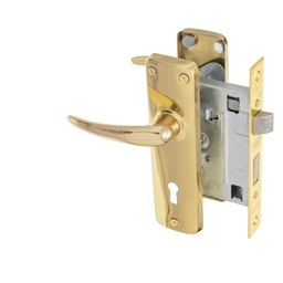 M3G10 - 3 Lever Lockset Brass Plated
